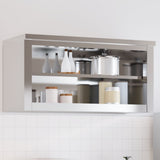 Armoire murale de cuisine Vidaxx avec étagère en acier inoxydable