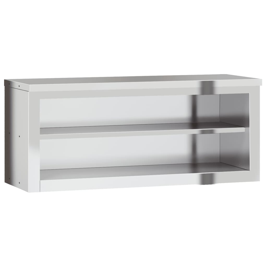 Armoire murale de cuisine Vidaxx avec étagère en acier inoxydable