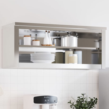 Armoire murale de cuisine Vidaxx avec étagère en acier inoxydable