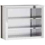 Armoire murale de cuisine Vidaxx avec étagères en acier inoxydable