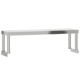 Vidaxx augmentation pour table de travail 110x30x35 cm acier inoxydable
