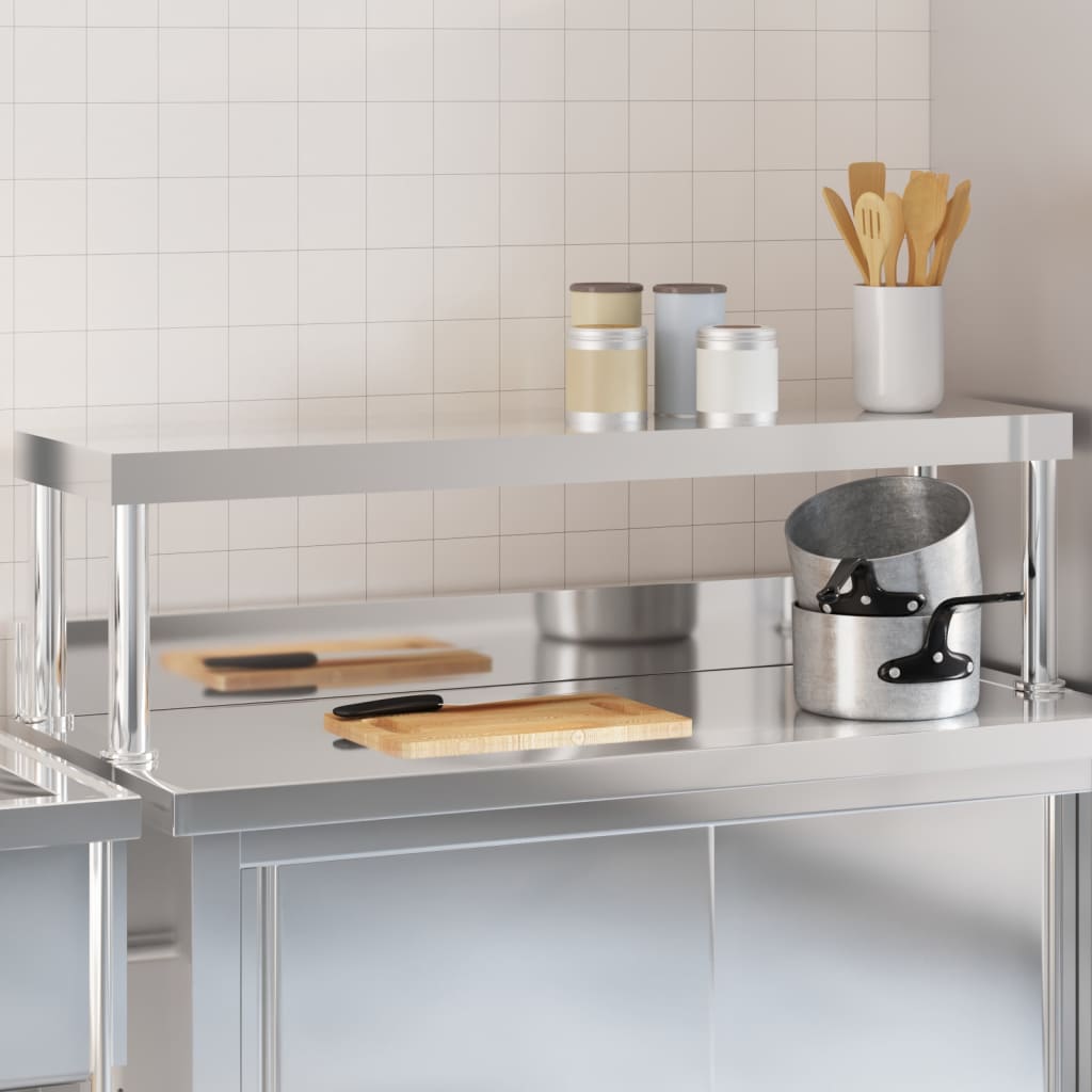 Vidaxx augmentation pour table de travail 110x30x35 cm acier inoxydable