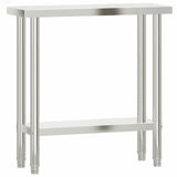 Vidaxx table de travail de cuisine 82,5x30x85 cm acier inoxydable