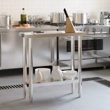 Vidaxx table de travail de cuisine 82,5x30x85 cm acier inoxydable