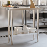 Vidaxx table de travail de cuisine 82,5x30x85 cm acier inoxydable