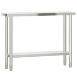 Vidaxx table de travail de cuisine 110x30x85 cm acier inoxydable