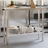 Vidaxx table de travail de cuisine 110x30x85 cm acier inoxydable