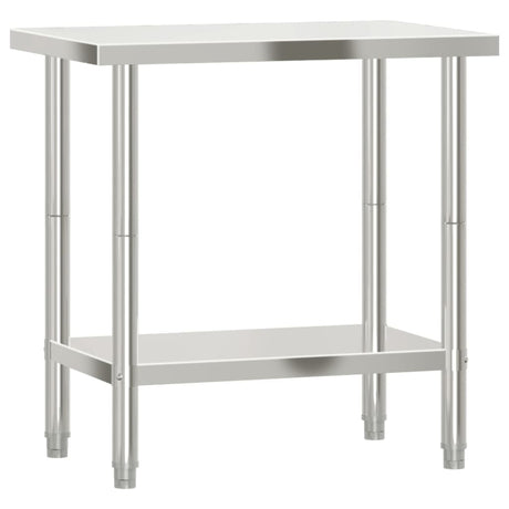 Vidaxx table de travail de cuisine 82,5x55x85 cm acier inoxydable