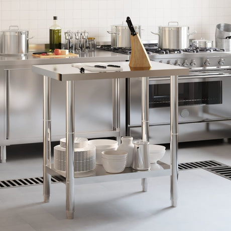 Vidaxx table de travail de cuisine 82,5x55x85 cm acier inoxydable