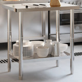Vidaxx table de travail de cuisine 82,5x55x85 cm acier inoxydable