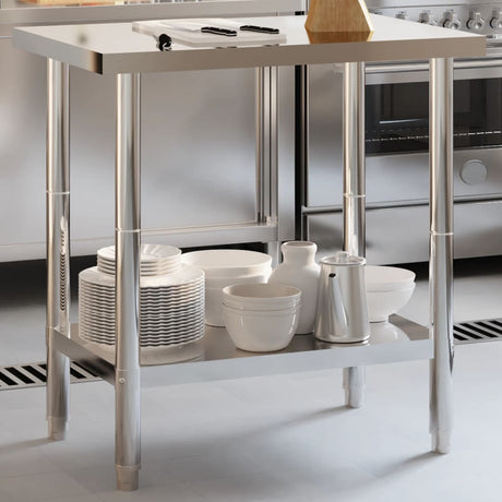 Vidaxx table de travail de cuisine 82,5x55x85 cm acier inoxydable