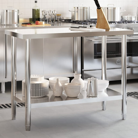 Vidaxx table de travail de cuisine 110x55x85 cm acier inoxydable