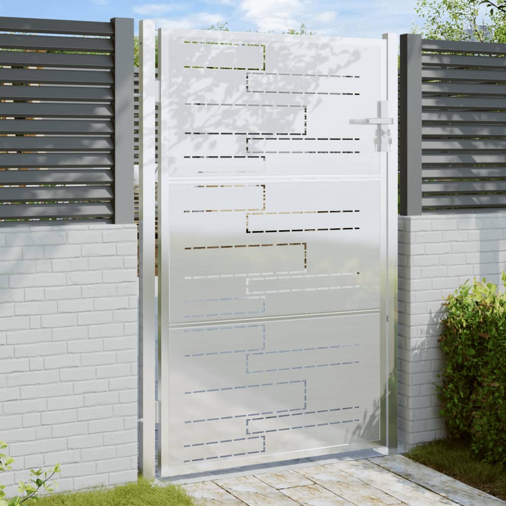 VidaXL Tuinpoort 100x150 cm roestvrij staal