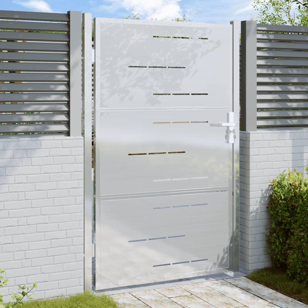 Vidaxl Garden Gate 100x125 cm rustfrit stål