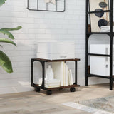 Vidaxx armoire pour imprimante 2 couches 41x28x33,5 cm bois d'ingénierie chêne brun