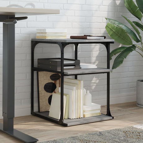 VidaXL armoire d'imprimante 3 couches 43x48x64 cm fini bois gris Sonoma