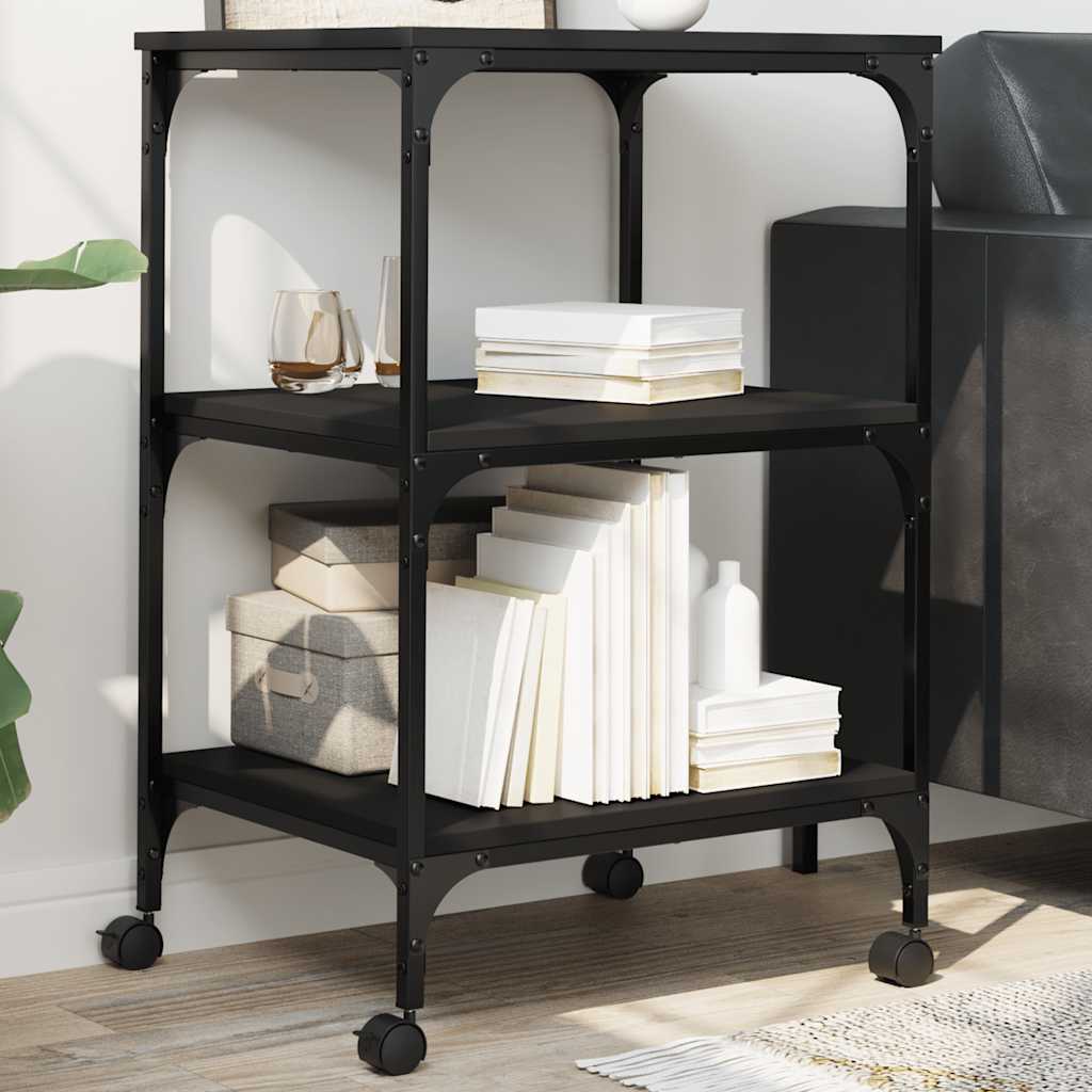Vidaxx armoire d'imprimante 3 couches 50x41x75 cm bois traité noir