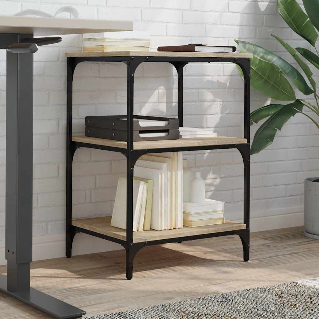VidaXL armoire d'imprimante 3 couches 50x41x75 cm bois d'ingénierie chêne sonoma