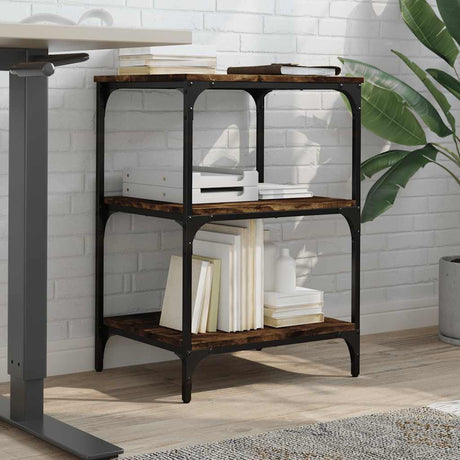 VidaXL armoire d'imprimante 3 couches 50x41x75 cm bois traité, chêne fumé