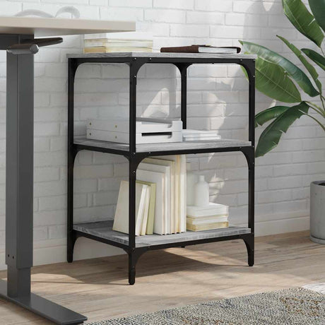 VidaXL armoire d'imprimante 3 couches 50x41x75 cm bois traité gris sonoma