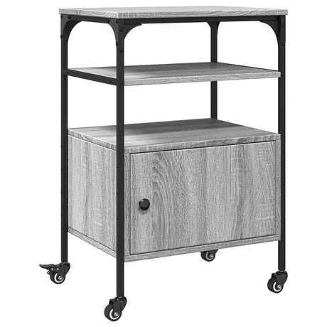 Vidaxx armoire d'imprimante 3 couches 50x40x76 cm bois traité gris sonoma
