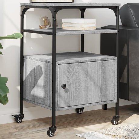 Vidaxx armoire d'imprimante 3 couches 50x40x76 cm bois traité gris sonoma