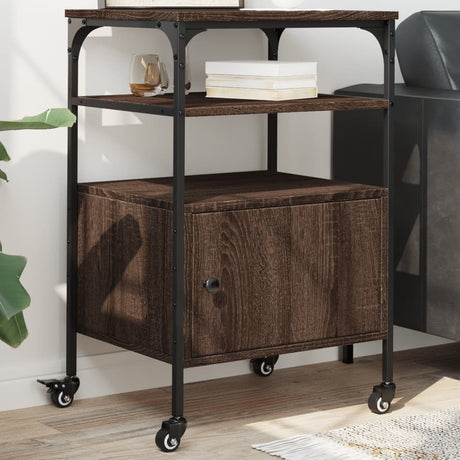 Vidaxx armoire d'imprimante 3 couches 50x40x76 cm bois fini chêne brun