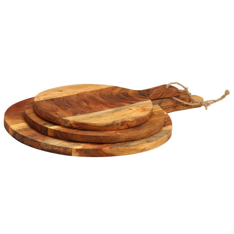 Vidaxx bloc à découper 3 pcs bois d'acacia massif