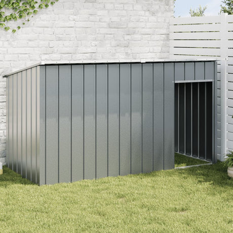 Vidaxxl niche avec toit 196x91x110 cm acier galvanisé anthracite