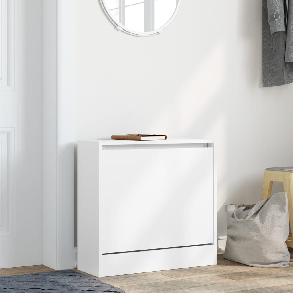 VidaXL Armoire à chaussures 60x21x57 cm bois d'ingénierie blanc