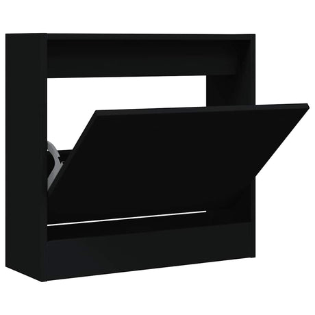 Vidaxx armoire à chaussures 60x21x57 cm bois fini noir