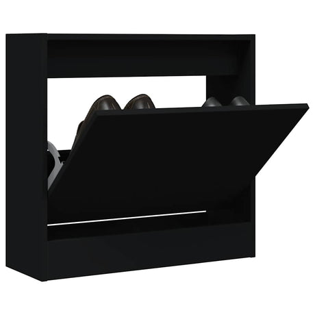 Vidaxx armoire à chaussures 60x21x57 cm bois fini noir