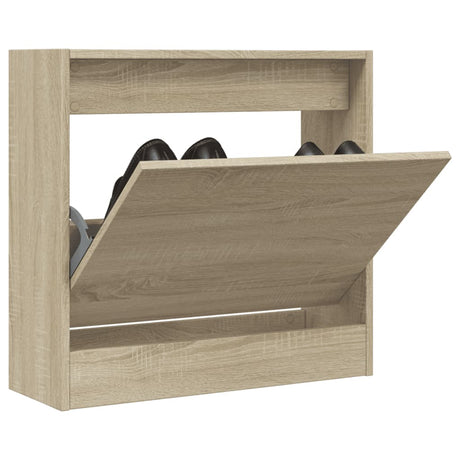 VidaXL armoire à chaussures 60x21x57 cm bois d'ingénierie couleur chêne sonoma
