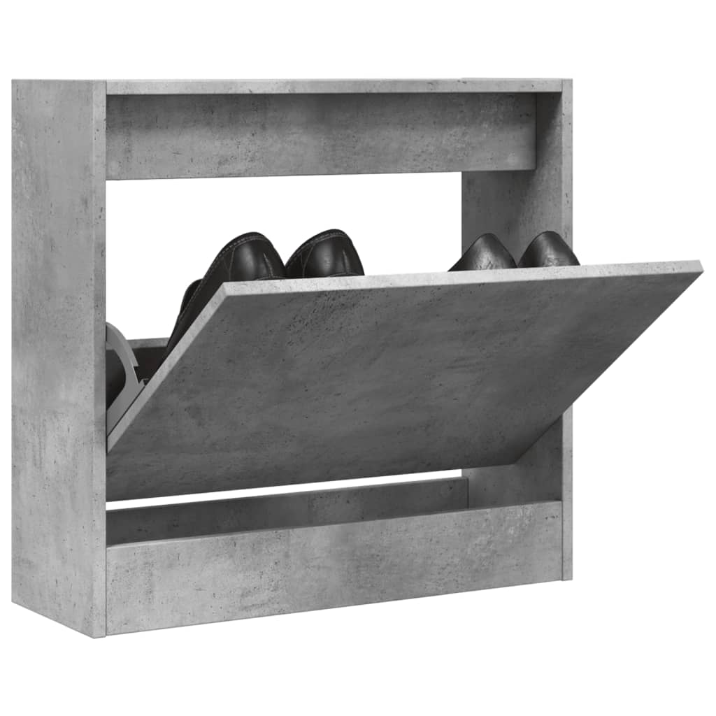 Vidaxx meuble à chaussures 60x21x57 cm bois d'ingénierie gris béton