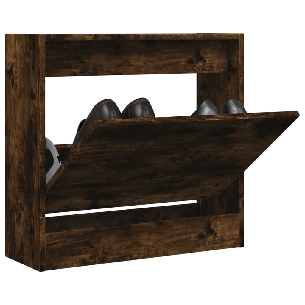 Vidaxx armoire à chaussures 60x21x57 cm bois traité, chêne fumé