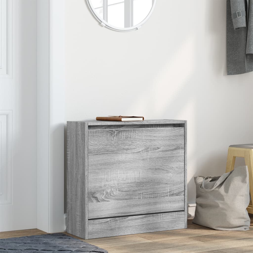 Vidaxx meuble à chaussures 60x21x57 cm bois d'ingénierie chêne sonoma gris