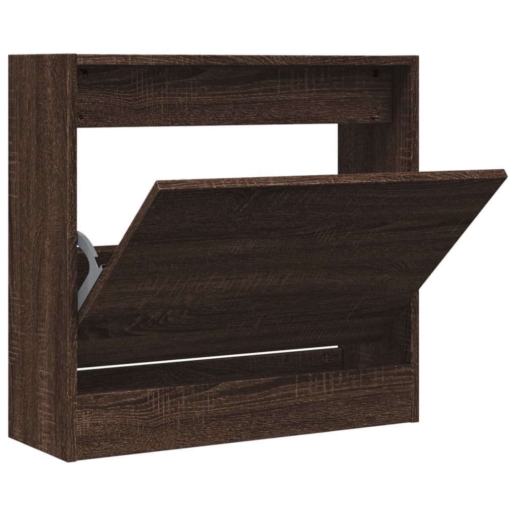 Vidaxx armoire à chaussures 60x21x57 cm bois fini couleur chêne marron