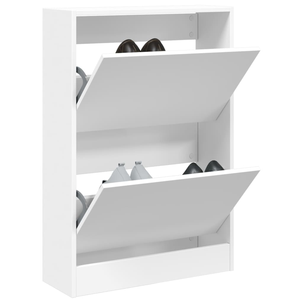 VidaXL Shoe cabinet 60x21x87.5 cm Processed Wood White