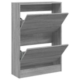 Vidaxx meuble à chaussures 60x21x87,5 cm bois d'ingénierie couleur chêne sonoma gris