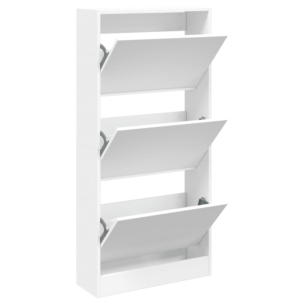 Vidaxx meuble à chaussures 60x21x125,5 cm bois d'ingénierie blanc