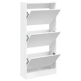 Vidaxx meuble à chaussures 60x21x125,5 cm bois d'ingénierie blanc