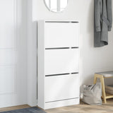 Vidaxx meuble à chaussures 60x21x125,5 cm bois d'ingénierie blanc