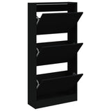 Vidaxx armoire à chaussures 60x21x125,5 cm bois fini noir