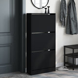 Vidaxx armoire à chaussures 60x21x125,5 cm bois fini noir