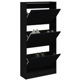 Vidaxx armoire à chaussures 60x21x125,5 cm bois fini noir