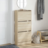 VidaXL armoire à chaussures 60x21x125,5 cm bois d'ingénierie couleur chêne sonoma