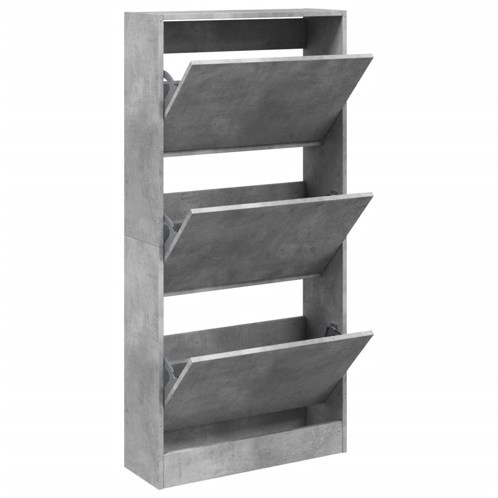 Vidaxx meuble à chaussures 60x21x125,5 cm bois d'ingénierie gris béton