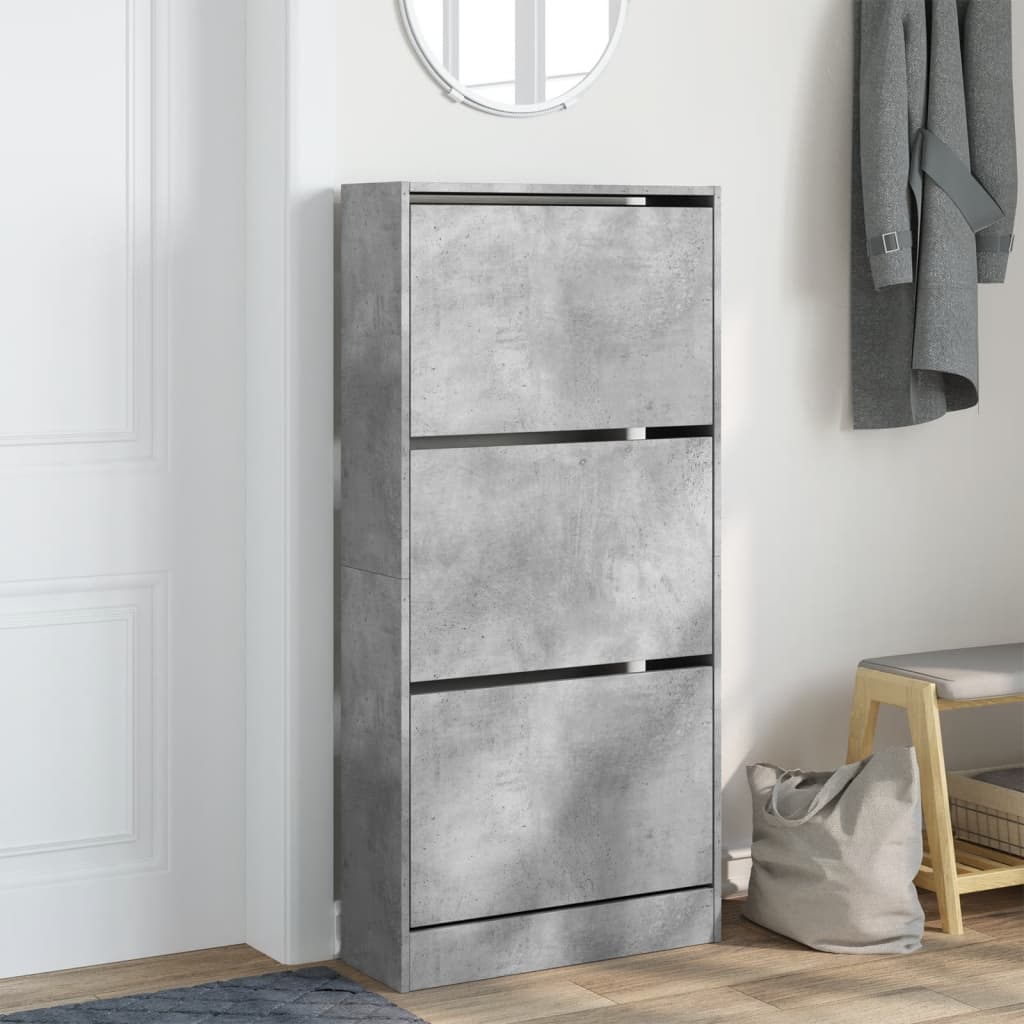 VidaXL shoe cabinet 60x21x125.5 cm Processed wood concrete price