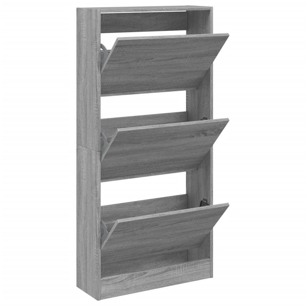 VidaXL shoe cabinet 60x21x125.5 cm Producted Wood Gray Sonoma Oak