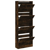 Vidaxx armoire à chaussures 60x21x163,5 cm bois traité, chêne fumé